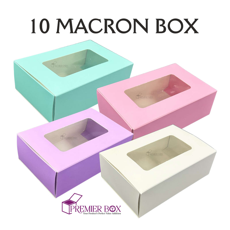 10 Macaron Tray box with Window