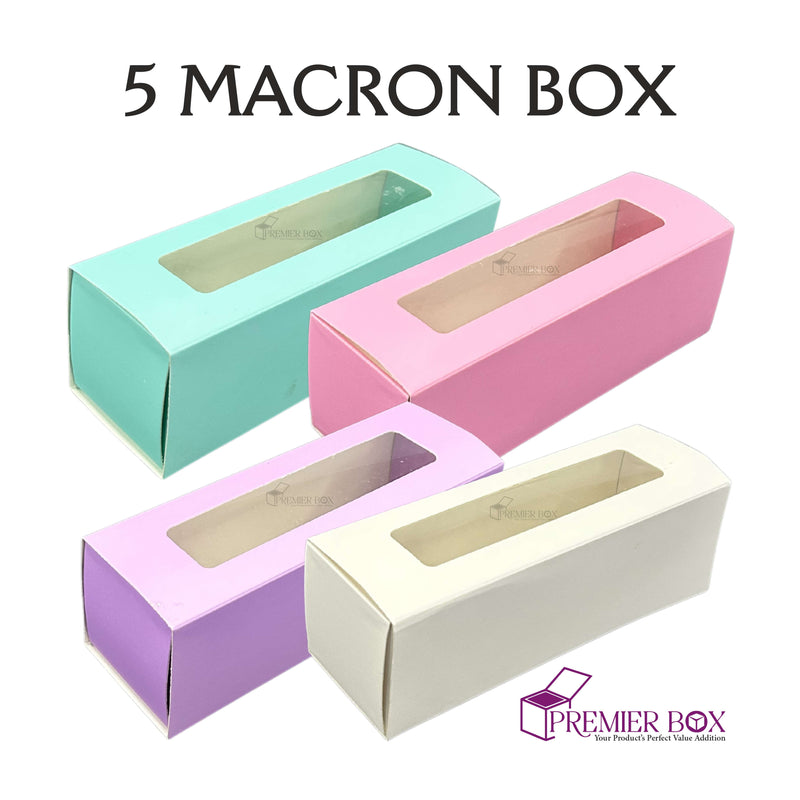 5 Macaron Tray box with Window